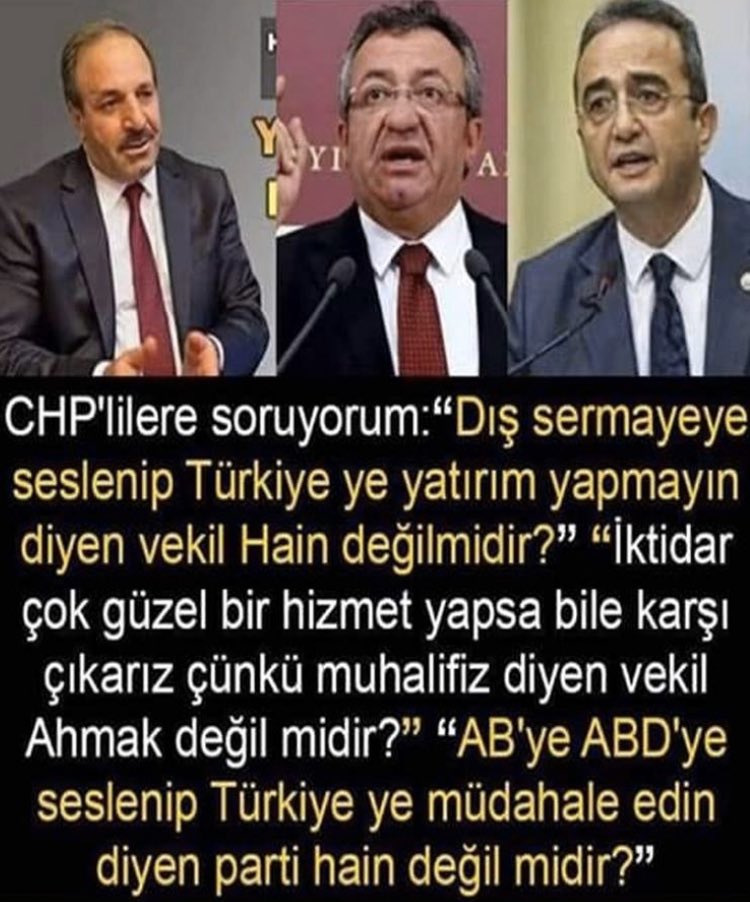 #CHPbitmedenTerörBitmez Kendi Ülkesinde Öz Değerlerimize Tezat Düşen Bir Topluluk Sürüsünün Adı Chp Dir Ülke Adına Birtek Proje Dahi üretmemiş Hep Muhalefet misyonunu kendilerine Vazife Bilmiş Havadan Maaş Alanlan Toplu Halde🇹🇷 REİS 🇹🇷Düşmanlığı Yapan Bir Embesil Sürüsüdür Chp