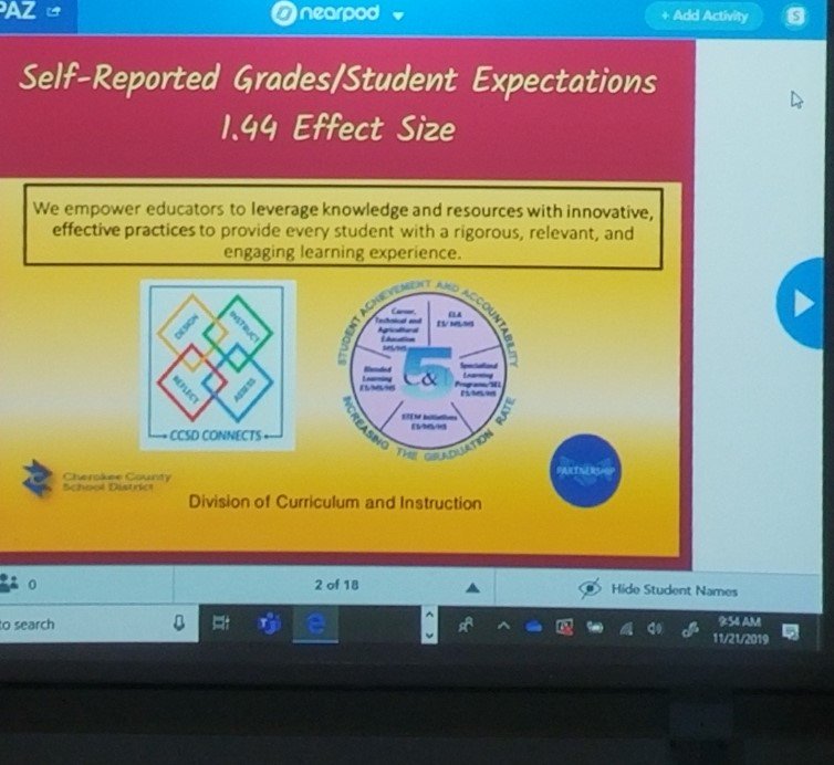 Time well spent discussing the importance of self-reported grades and how it fits into the CCSD Instructional Framework. #8 <a href="/HSpringsSTEM/">Holly Springs STEM</a> <a href="/CCSD_PD/">Prof Dev</a> #ccsdilsimpact #ccsdgoodtogreat