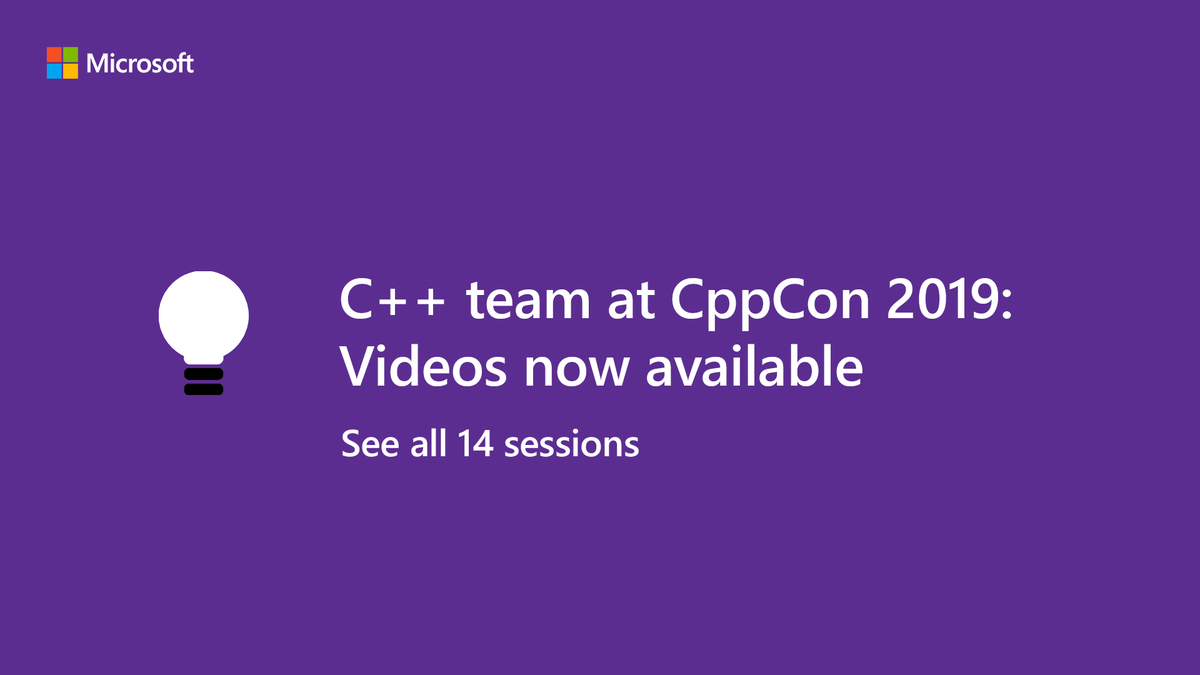 C++ team at CppCon 2019: Videos now available