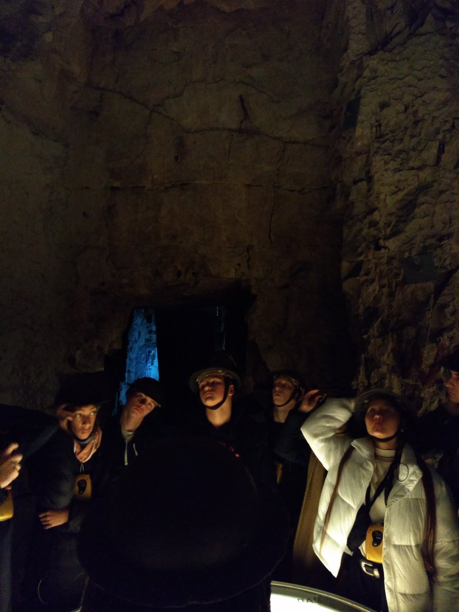 RAASHistory's tweet photo. Great trip to Wellington Quarry to learn about the efforts of soldiers, particularly before the Battle of Arras #historydepartmentontour #battlefields2019 #battleofarras https://t.co/KLNeKBkiEj