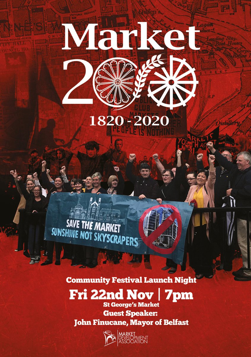 Market 200 (@200_market) on Twitter photo ⚠️Tomorrow⚠️
200 years ago, between 1819 & 1820, one of Belfasts oldest and most vibrant working class communities, the Market, began.
To mark this momentous event in our history, the <a href="/MDABelfast/">Market Development Association</a> & partners are coming together to run a yearlong bicentennial festival: Market 200 ⚠️Tomorrow⚠️
200 years ago, between 1819 & 1820, one of Belfasts oldest and most vibrant working class communities, the Market, began.
To mark this momentous event in our history, the <a href="/MDABelfast/">Market Development Association</a> & partners are coming together to run a yearlong bicentennial festival: Market 200