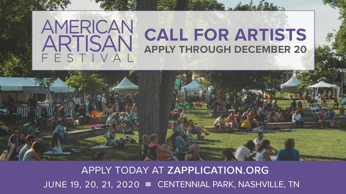 This deadline to be a part of the #AmericanArtisanFestival in 2020 is less than a month away! Don't miss out on being a part of the highest quality art show in the city!

Apply today! 👇
zapplication.org/event-info.php…