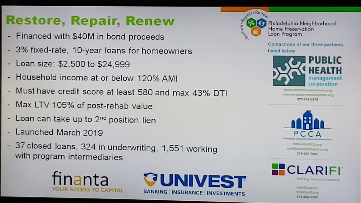 jmhornstein's tweet photo. Credit scores are bad predictor of loan risk, says KC fed. Yet moderate income people can't get loans to repair their homes. So PHDC created a program to backstop loans; among commercial banks only @UnivestCorp stepped up. Something wrong w commercial lending. #Tools4Philly https://t.co/UDfVLns3Cs
