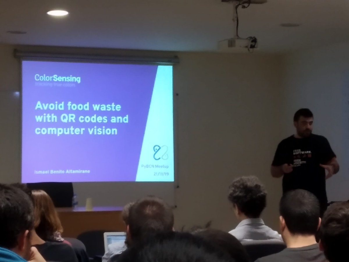 ColorSensing (@colorsensing) on Twitter photo Today we are hosting the Python Barcelona meetup! at <a href="/UniBarcelona/">Universitat de Barcelona</a> our CTO <a href="/ismansiete/">Ismael Benito</a> explaining what we do #PyBCN #PyDataBCN #colorcorrection #colorimetry #QRcode #CV Today we are hosting the Python Barcelona meetup! at <a href="/UniBarcelona/">Universitat de Barcelona</a> our CTO <a href="/ismansiete/">Ismael Benito</a> explaining what we do #PyBCN #PyDataBCN #colorcorrection #colorimetry #QRcode #CV