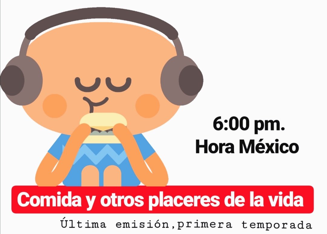 IntersticiosR's tweet photo. Hoy tendremos nuestra última emisión del 2019 a través de las diferentes plataformas. 🎧🎙️

Alisten alguito de comer para el antojo. 🤭

Gracias por escucharnos.
#podcast #comidayplaceres
#TuxtlaGutiérrez #FelizJueves #México #PodcastsOnSpotify #SoundCloud #online https://t.co/eiL2kVfWhL