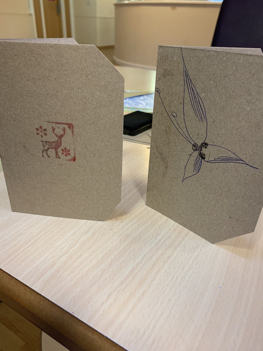 tuesdaysowerby's tweet photo. Simple craft session today making Christmas cards for friends and family. Originally a planned one to one session using MoCA but evolved into a mini group session. #EPUTAHP #picu https://t.co/xLjATKR1Mx