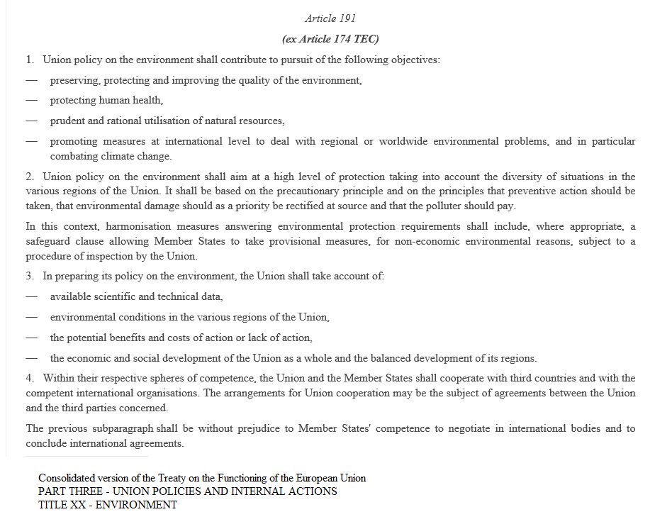 8. The precautionary principle is complicated, but basically it can be used to decide policy on something that could be dangerous but there is insufficient evidence to say either way.