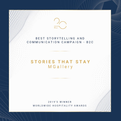 hostedbyhon's tweet photo. And the winner of the Best Storytelling and Communication Campaign B2C is MGallery with Stories that stay. Congratulations! #WHA19 https://t.co/0Z7MvrpTeW