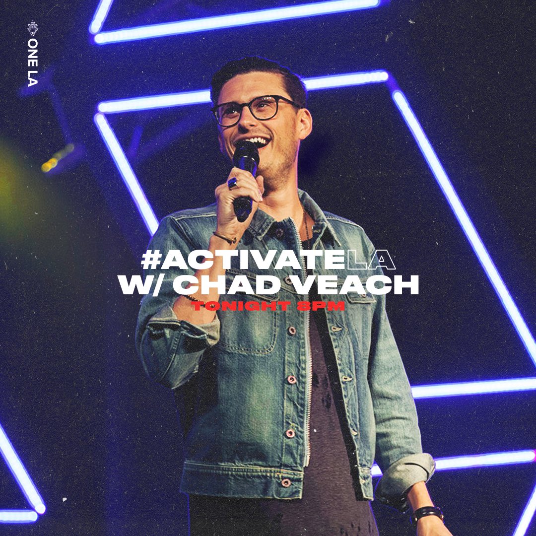 oneonline_'s tweet photo. TONIGHT: ACTIVATE LA w CHAD VEACH
__
We’re doing God things TONIGHT @ Activate LA with @ChadVeach. Don’t miss it. We’ll see you at 8PM!
.
.
.
#TPHLA #TPH #TPHOneLA #TPHDenver #ToureRoberts #SarahJakesRoberts #LA #LAChurches #ActivateLA #Kingdom #Activate https://t.co/8hu3Fl3sh0