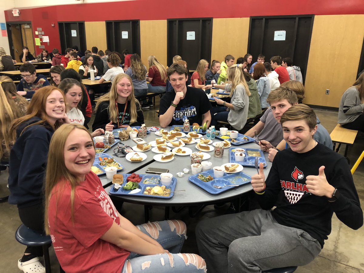 How many pieces of pie do you eat on Thanksgiving? Last Karen Thanksgiving with us! #ECSDCARDS <a href="/EarlhamSchools/">Earlham Schools</a>