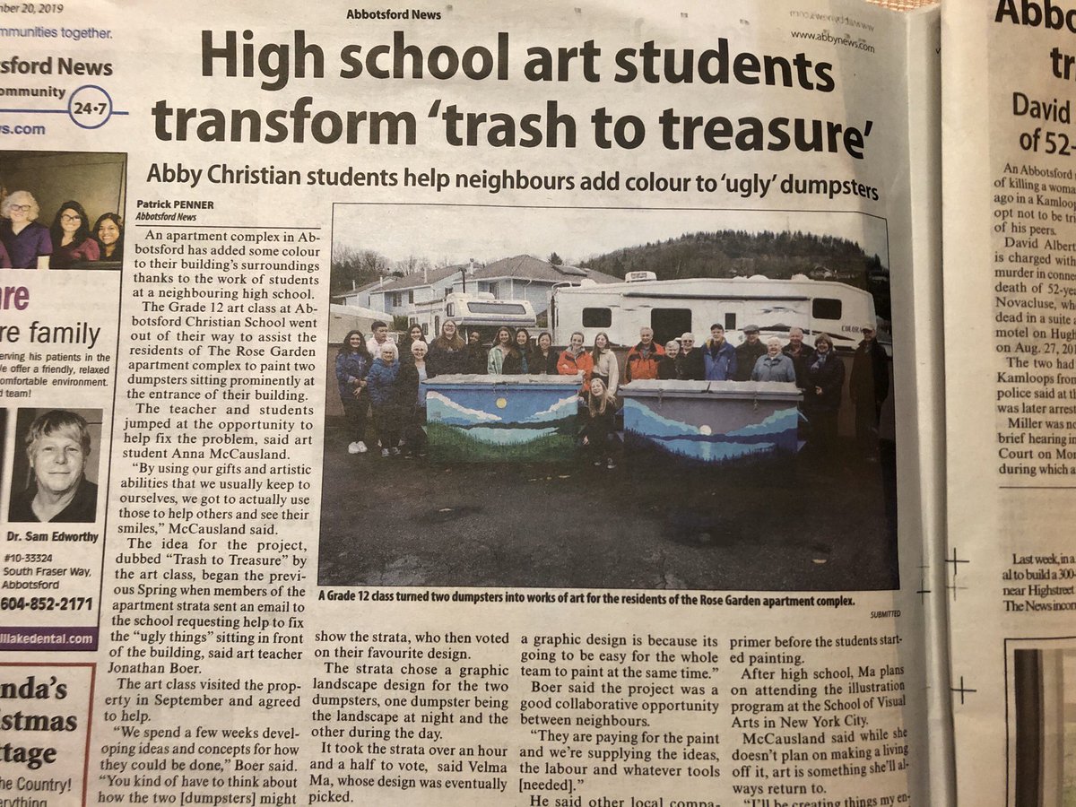 Remember those dumpsters?  From Trash to Treasure - thanks again Abby News for your nice piece in yesterday’s paper.  #blessedtobeablessing #realworld #realneed