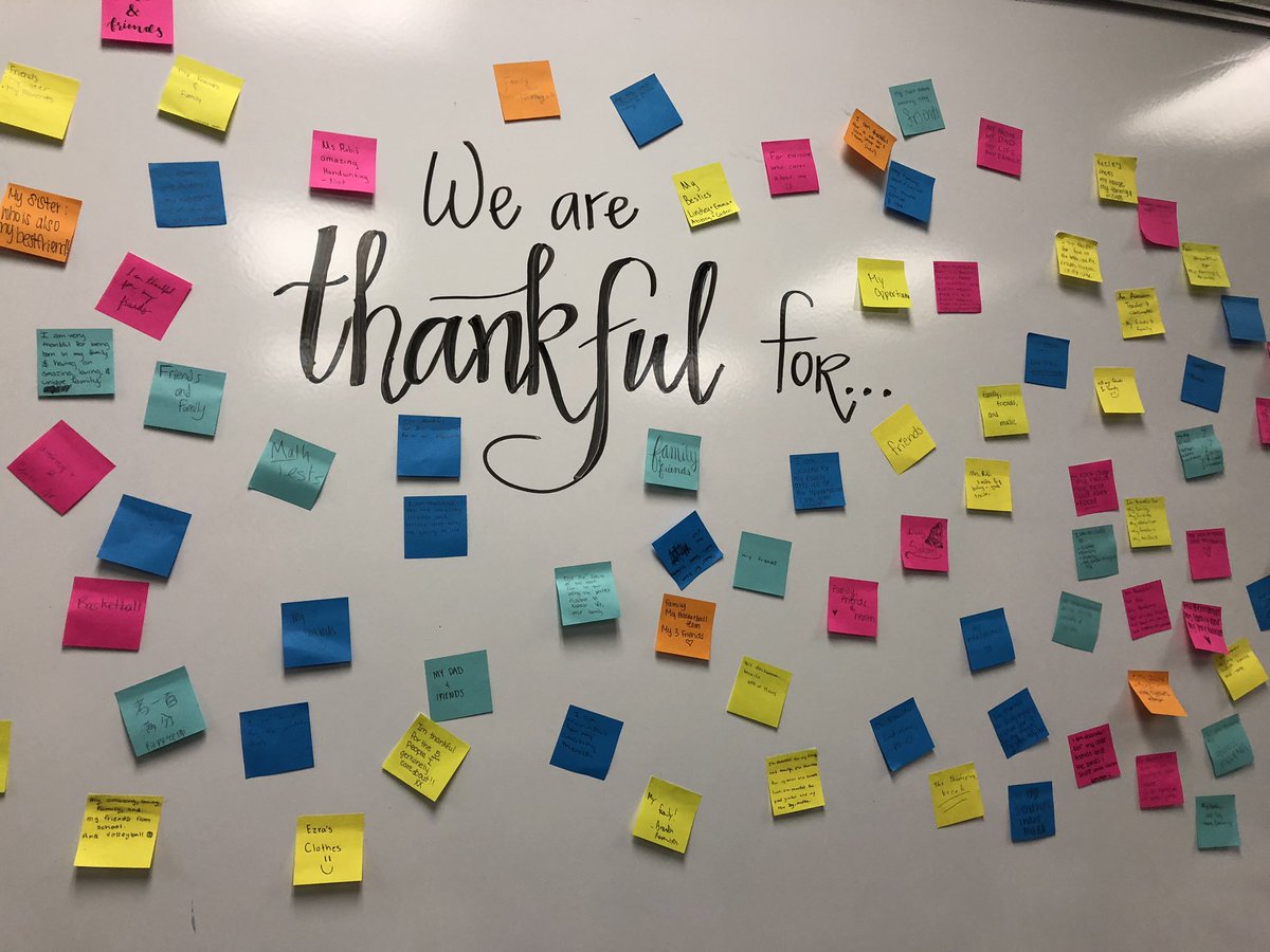 meg_rubi's tweet photo. Do you ever wonder what’s important to your students? You should ask them! Today my students are reflecting on what they’re thankful for and showing respect to what they value the most! @SHSBeAShark #todayatshs @SantiagoSharks https://t.co/GDRSCj1Z6e