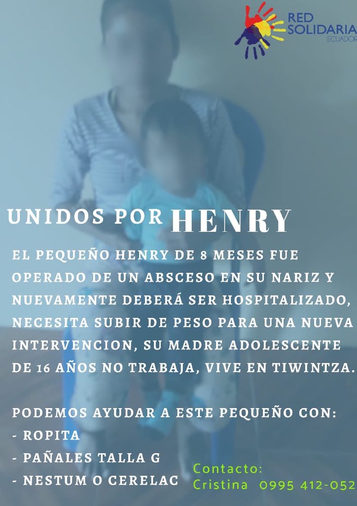 redsolidariaEC's tweet photo. Ayudemos a Henry, bebé de 8 meses. https://t.co/MAZvsUYxyW