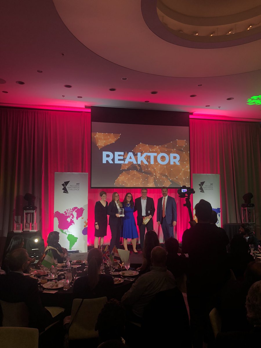 MIT_IIC's tweet photo. Congratulations to the 2019 @MIT_IIC Global Grand Prize Winner in the Skills Development &amp; Opportunity Matching category @ReaktorNow #techforall #futureofwork https://t.co/sV3nuwYez0