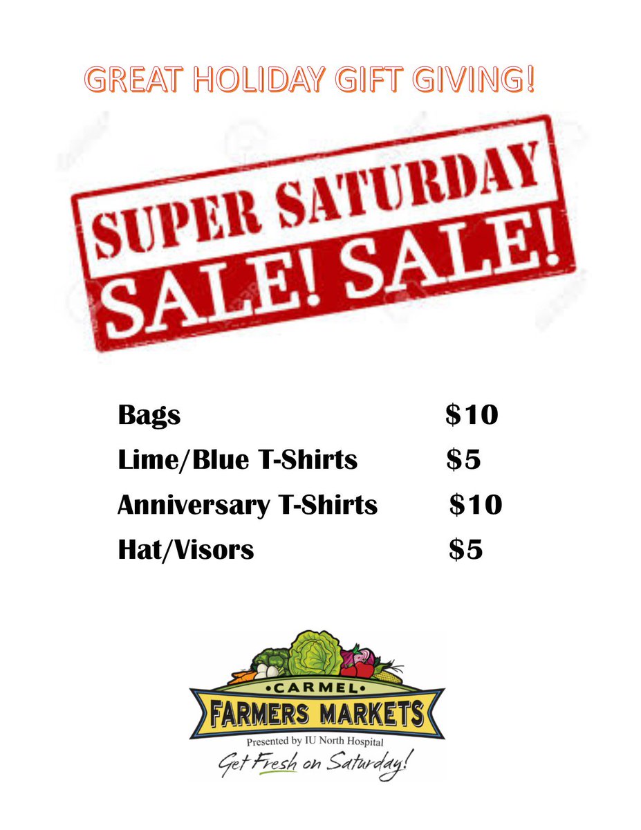 CarmelFarmMrkt's tweet photo. This Saturday is the perfect time to get a great deal on a CFM product! This is a one day only sale 9-12. 510 3rd Ave SW. https://t.co/7v84PmDvhi