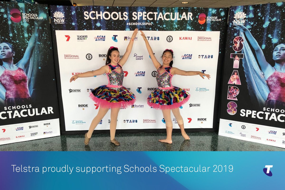 It’s Showtime! Sophie and Kate representing @AshfieldPS at School Spectacular. So much excitement backstage!