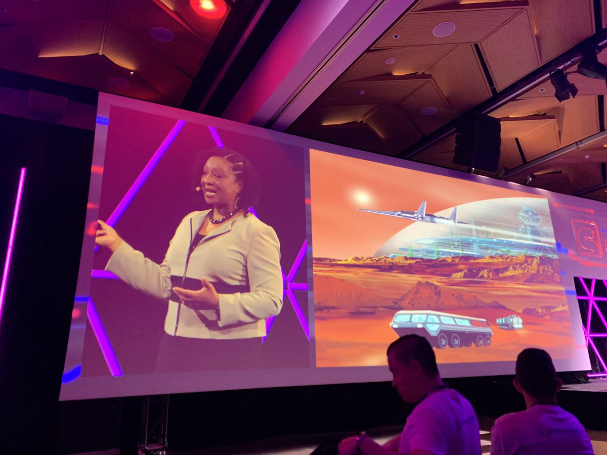 waperry's tweet photo. Sustained presence on the #moon & #mars is the goal for @NASA with first woman on the moon in 2024. So many opportunities #tech & #futurejobs #lasercommunications #mining #agtech #IOT #AI #machinelearnjng #bigdata #science #robotics #cybersecurity #startcon19 @StartConHQ https://t.co/OCU1J03xjn