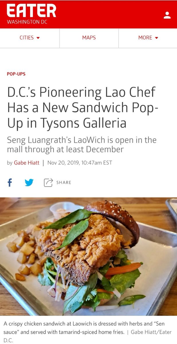 LaoWich's tweet photo. Thanks so much for the feature, @Eater_DC &amp; Gabe Hiatt for taking the time to try our LaoWichness and for writing about all the fun things we are doing at @TysonsGalleria!

Check it out here: https://t.co/G0XUbOt67B https://t.co/u3jSmDG1na
