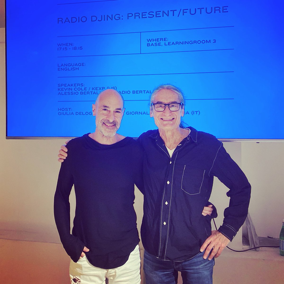 djkevincole's tweet image. It was a real pleasure to talk radio and curation past, present, and future with legendary Italian DJ @bertallot as part of @linecheckfest @milanomusicweek. Convo masterfully directed by Giulia Delogu #robotfreeradio #kexp #humancuration