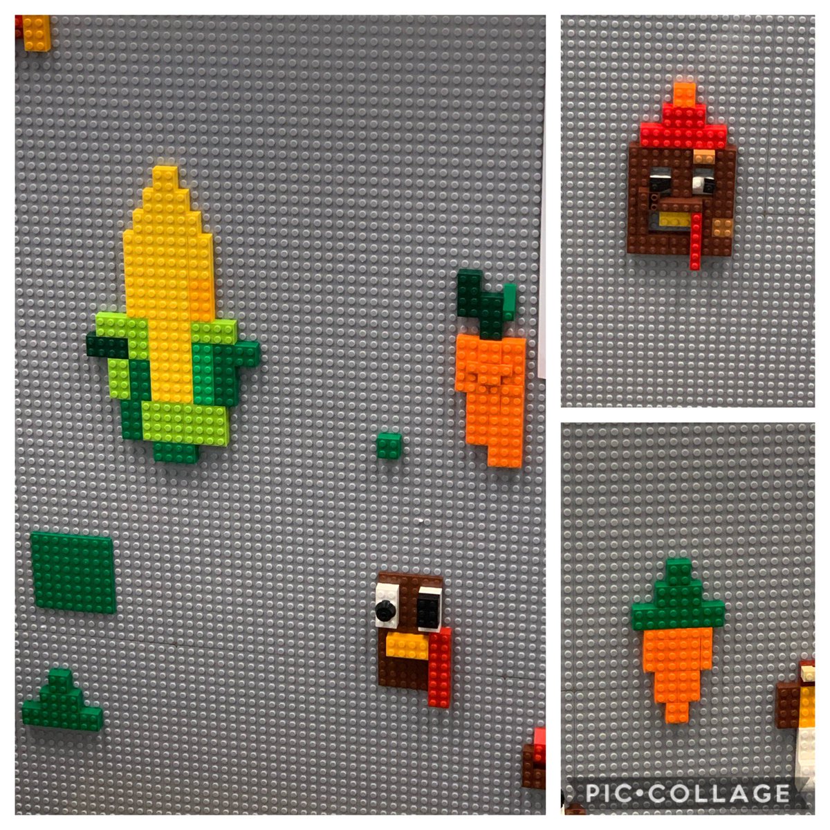 MrsPhillipsLMS's tweet photo. Thanksgiving inspired LEGO wall! #SESSharks #SESlibrary https://t.co/50Hj8zbRIf