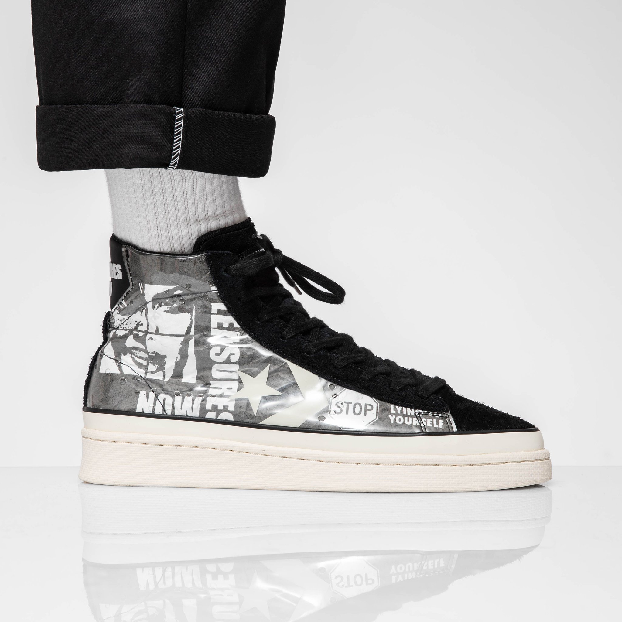 converse pro leather mid x pleasures