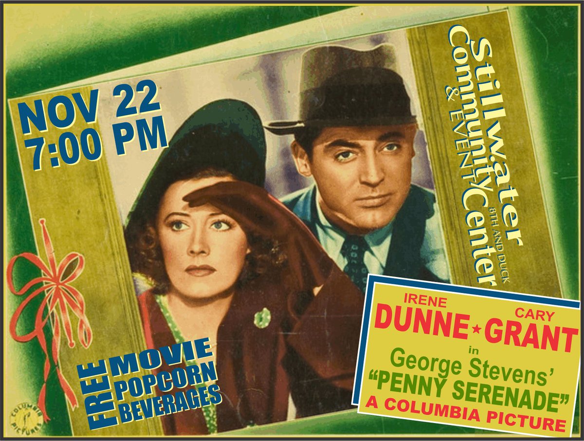 Classic Cinema at the Center featuring "Penny Serenade" this Friday at 7pm- mailchi.mp/bbb000a9b3b9/c…