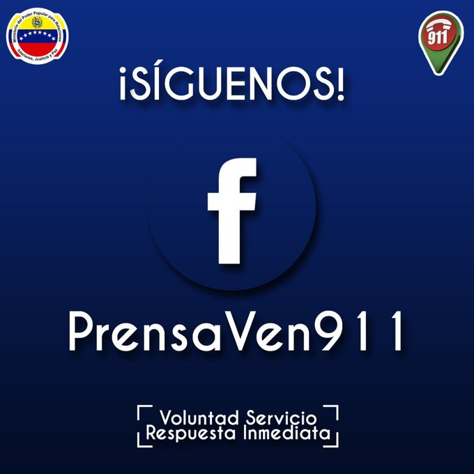 Ven911N's tweet photo. #VEN911NvaEsparta | #21Nov  Síguenos en nuestra página de Facebook @PrensaVen911 Mantente informado de nuestras actividades en todo el territorio nacional. https://t.co/SgDoHylvUs