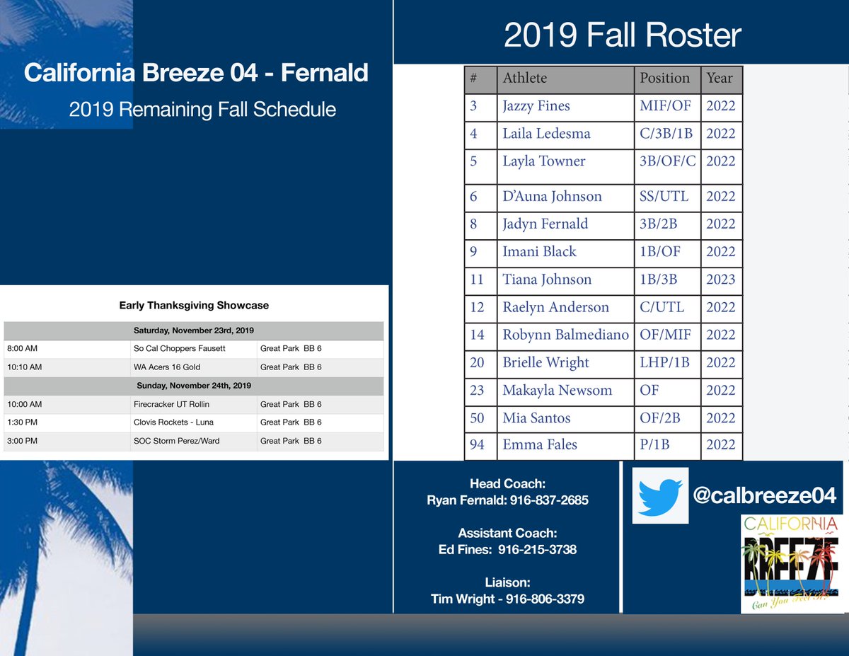 calbreeze04's tweet photo. Early Thanksgiving Showcase at Great Park BB Field 6! https://t.co/vbu6EHdDlh