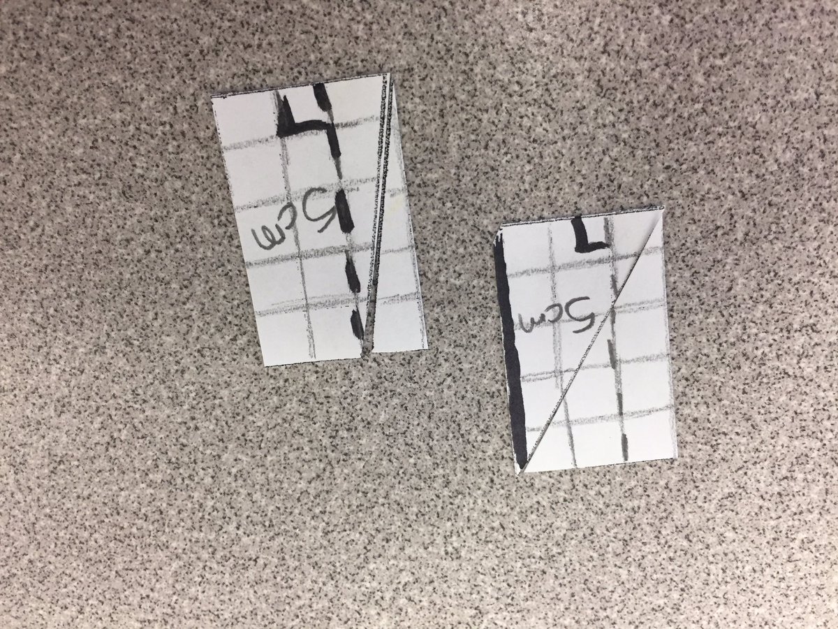 JennMills_TLDSB's tweet image. Do these 2 parallelograms have the same area? Most students said No until they had to prove it! Learning was so much greater when they cut &amp;amp; manipulated the shapes instead of just having them use the formula to figure it out! A lot of lightbulbs went off! @RidgewoodPS #tldsbmath