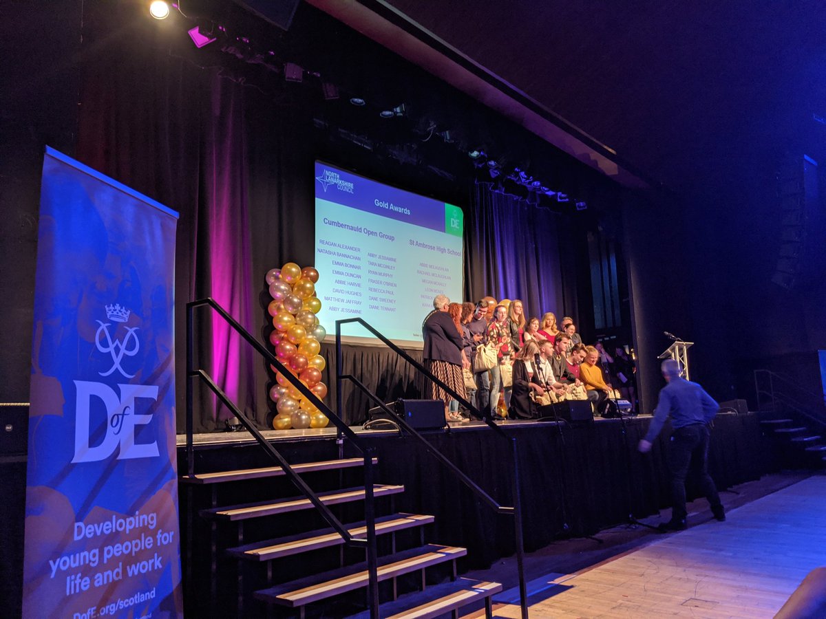 Great to see young people from @CoatbridgeHigh @stambrosehigh @StAndrewsHS receive their @DofEScotland Awards at tonight's @NorthLan_DofE #NLCDofE Awards Night Well done guys! @NLCYouthwork