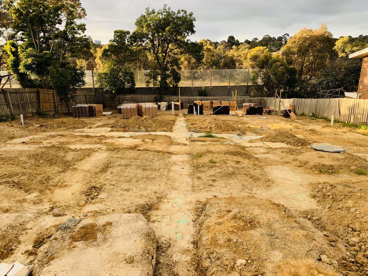 NaxosGroup's tweet photo. Profiles set mm perfect! Ready for brickwork to start! 🧱⚒ #building #townhouse #newhome #masterbuilder #melbRE #property #realestate https://t.co/26UkleFUzo
