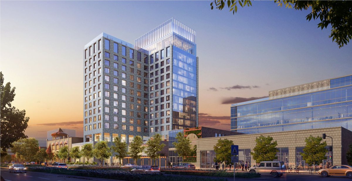 ChicagoDPD's tweet photo. Plan Commission approves a 16-story, 259-room hotel building with first-floor commercial space at 1234 W. Randolph St. in the #WestLoop. https://t.co/H63o0zQOIf