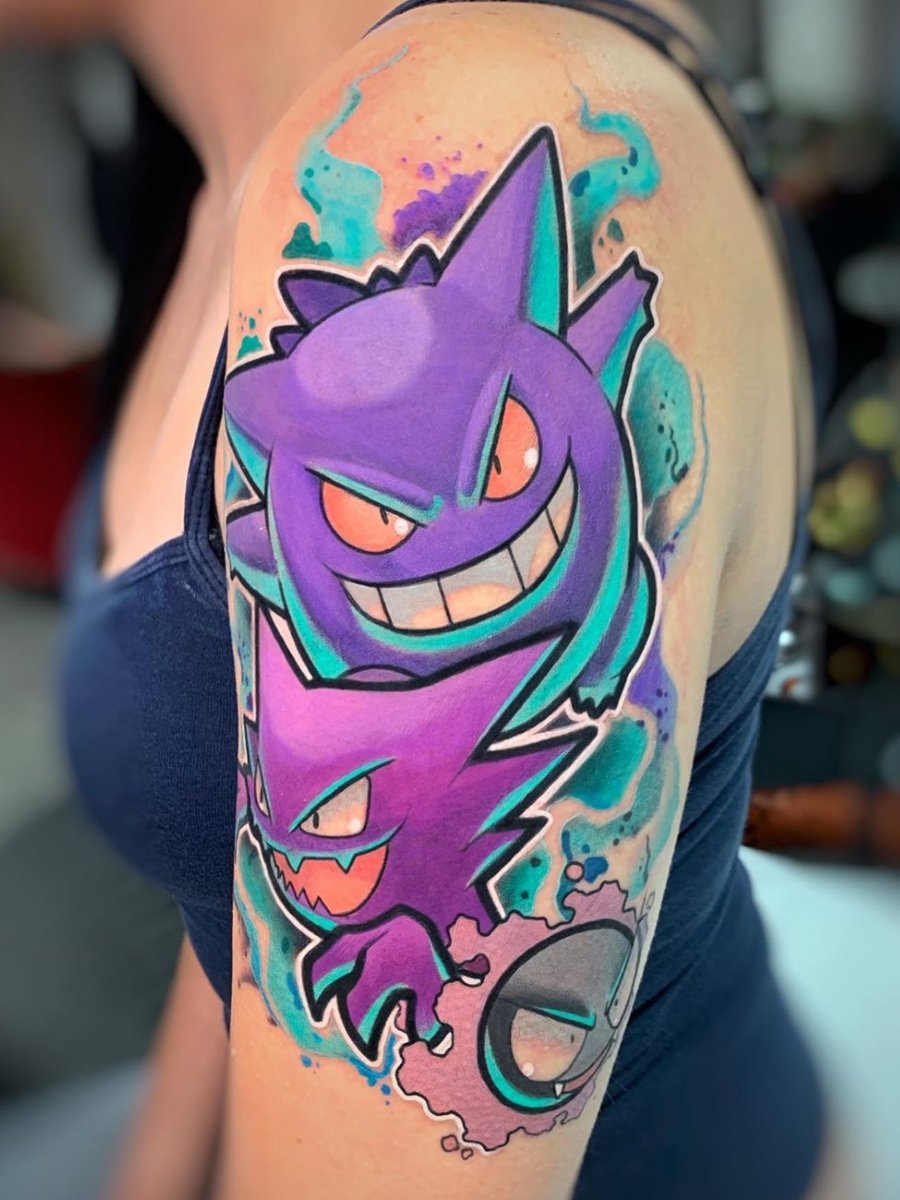 Ramón on X: "Day Bond > Gastly/Haunter/Gengar (Pokémon) #tattoo #ink #art https://t.co/WrKrilQyz5" / X