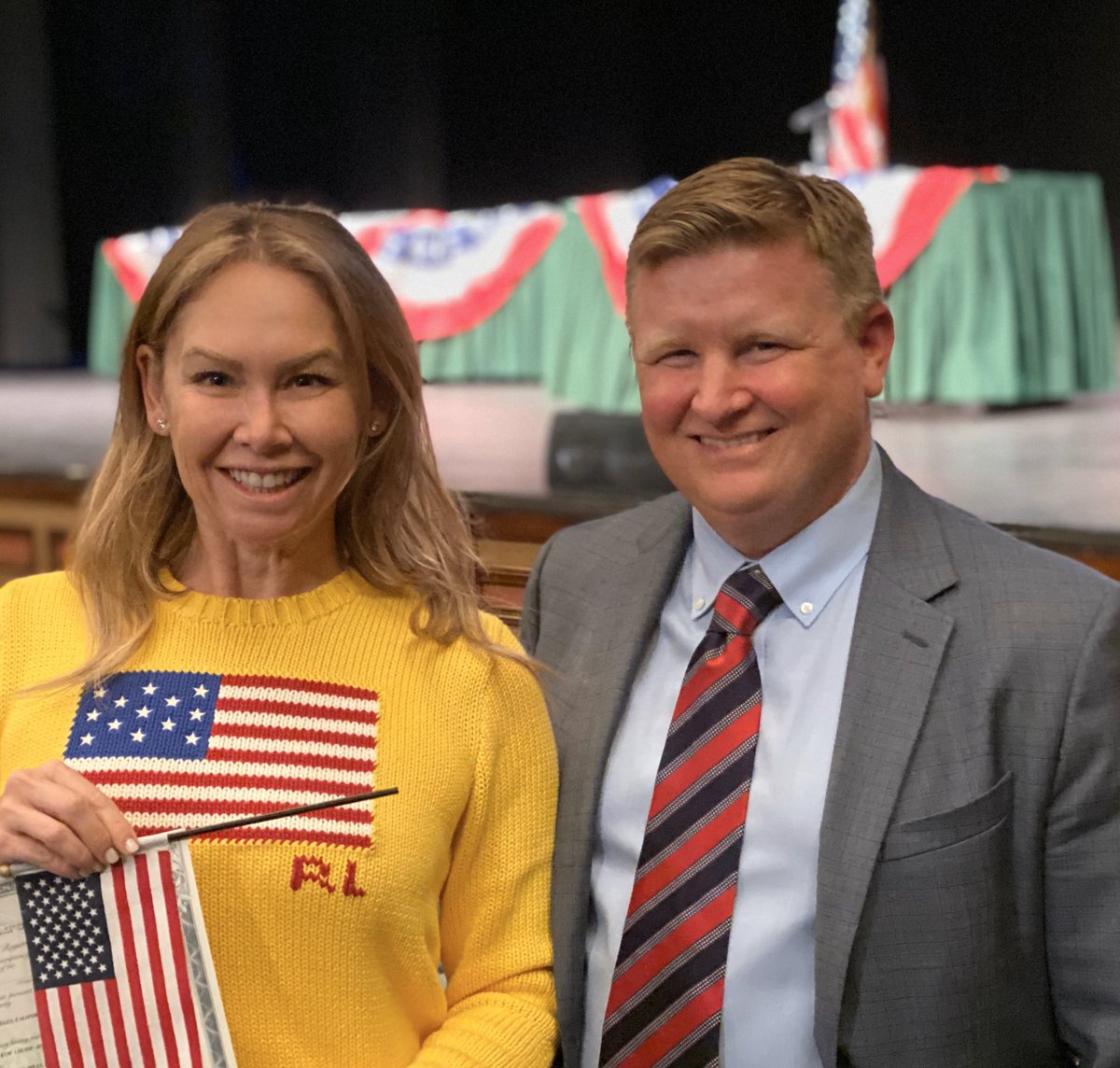 We’re giving top marks to this #DWTS #newUSCitizen! Congrats @DancingABC <a href="/kym_johnson/">Kym Herjavec</a> on taking the big leap to become a US citizen!