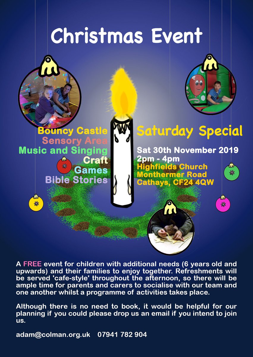 digicreates4u's tweet image. Please join us, our next Additional Needs event, Sat 30th of November. Our Christmas Special, 2-4pm, it's Free &amp;amp; fun 4all! Please see My Artwork in flyer &amp;amp; photos attached, Flyer by Adam Coleman​​, he's the 1to contact. Sensory tent, Art&amp;amp;Craft, games, story telling, food &amp;amp; drink.