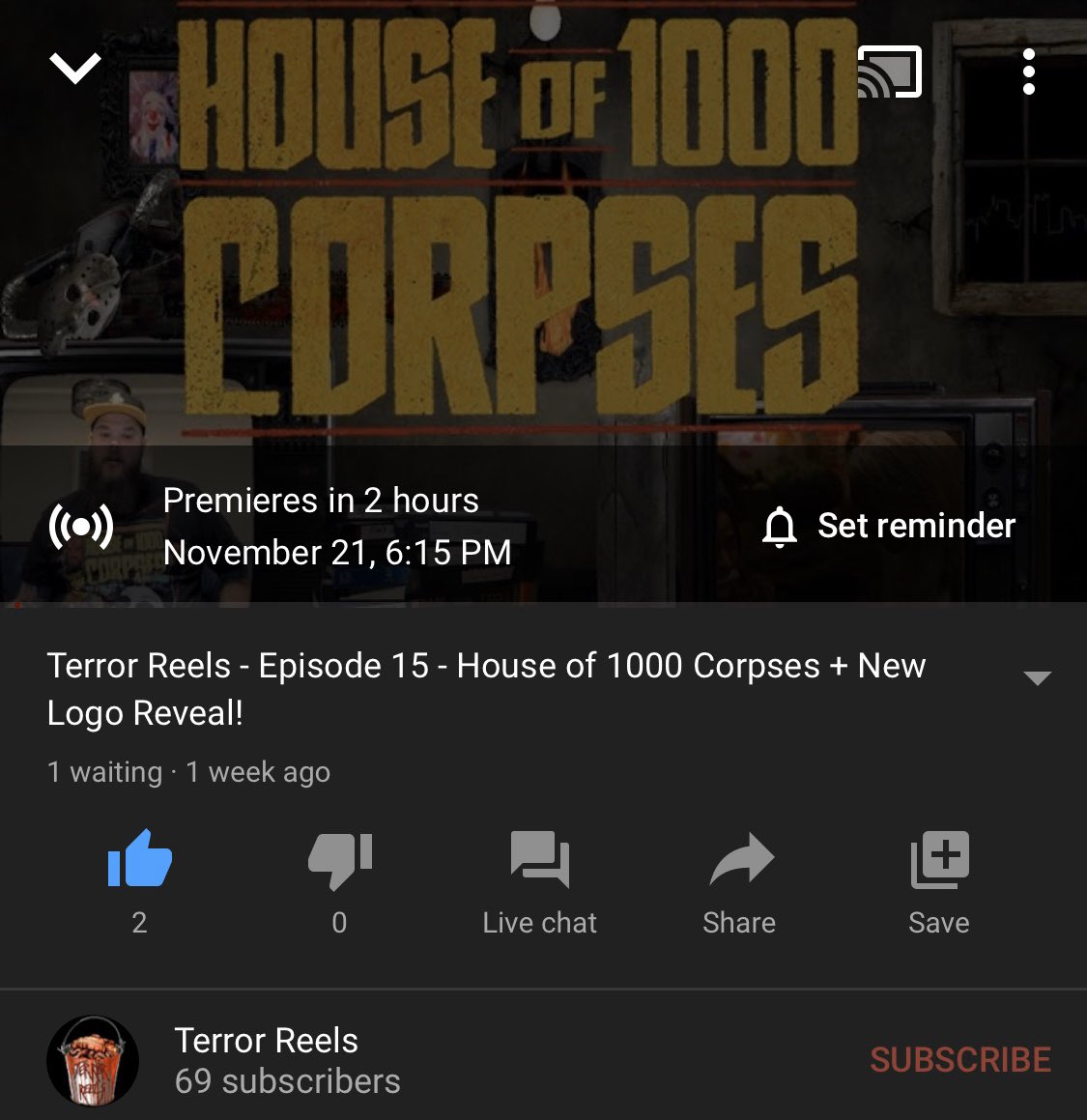 TerrorReels's tweet photo. ⚰️⚰️⚰️ In less than 2 HOURS I premiere my review of #RobZombies House of 1000 Corpses! Not an episode you want to miss! ⚰️⚰️⚰️ https://t.co/MxQ9cLp901 https://t.co/G8wJbI6sK5