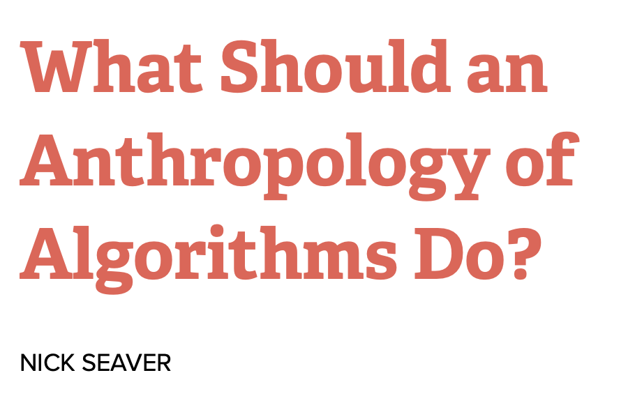 epicpeople_org's tweet photo. "There is no such thing as an algorithmic decision; there are only ways of seeing decisions as algorithmic." Algorithms "are culture—another name for a collection of human choices &amp; practices." Another core read from @npseaver #anthropology #AIethics #AI  https://t.co/XONY7vM9vr https://t.co/O71ttRes3O