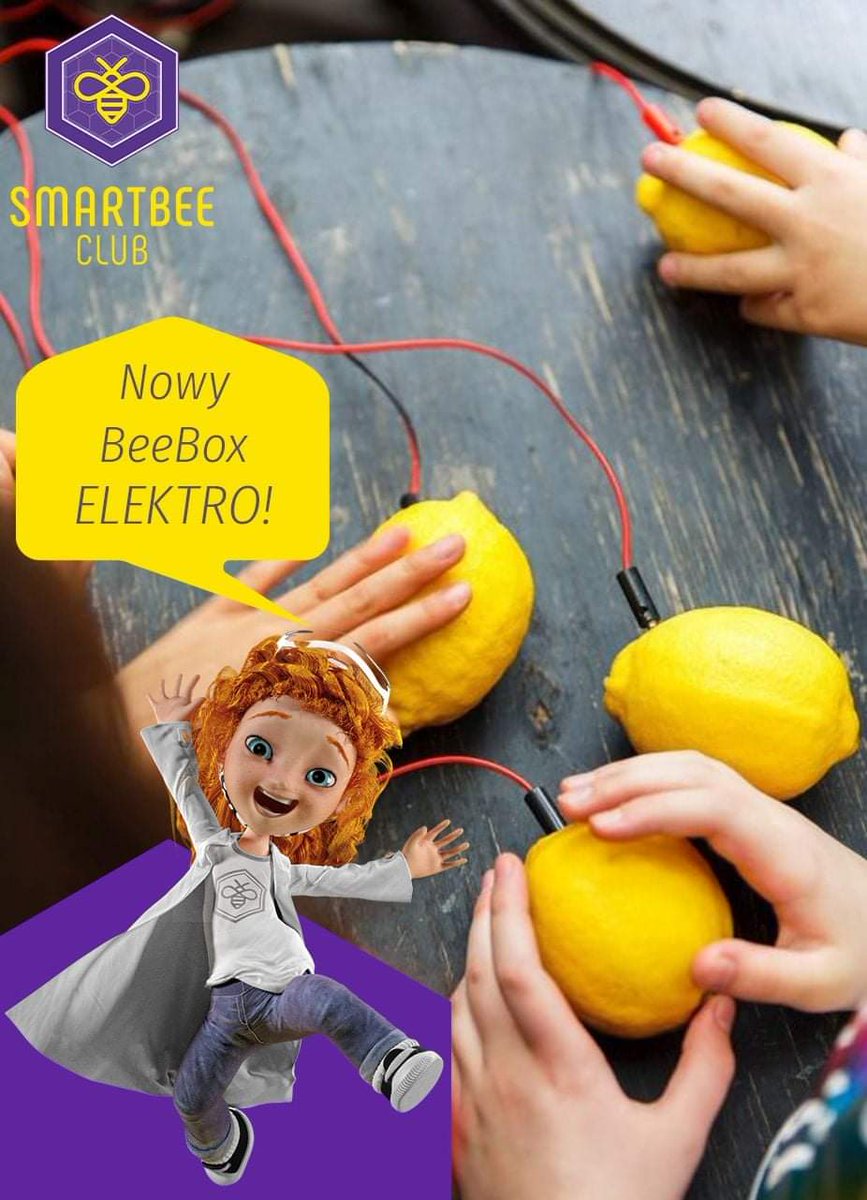 ClubSmartbee's tweet photo. Kolejny BeeBox czyli ELEKTRO pojawił się właśnie w naszym SmartBee Klubie!😍 W zestawie czekają na Was trzy eksperymenty, których tematem przewodnim jest elektryczność! Szczegóły wraz z opisami znajdziecie na stronie: https://t.co/acTnma0lFO #smartbee #nauka #szkoła #kids https://t.co/Ng7wGA7270