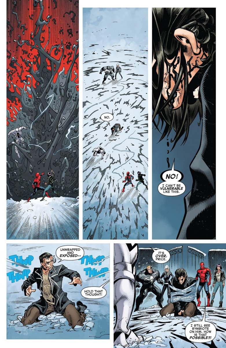 In spite of her lost abilities, Andi is still instrumental in defeating her original assailants - fighting alongside Spider-man, Black Cat, Venom and Anti-Venom (now Flash).Though she is unable to rejoin with Mania, Andi retains the Hell-mark and returns to Philadelphia.