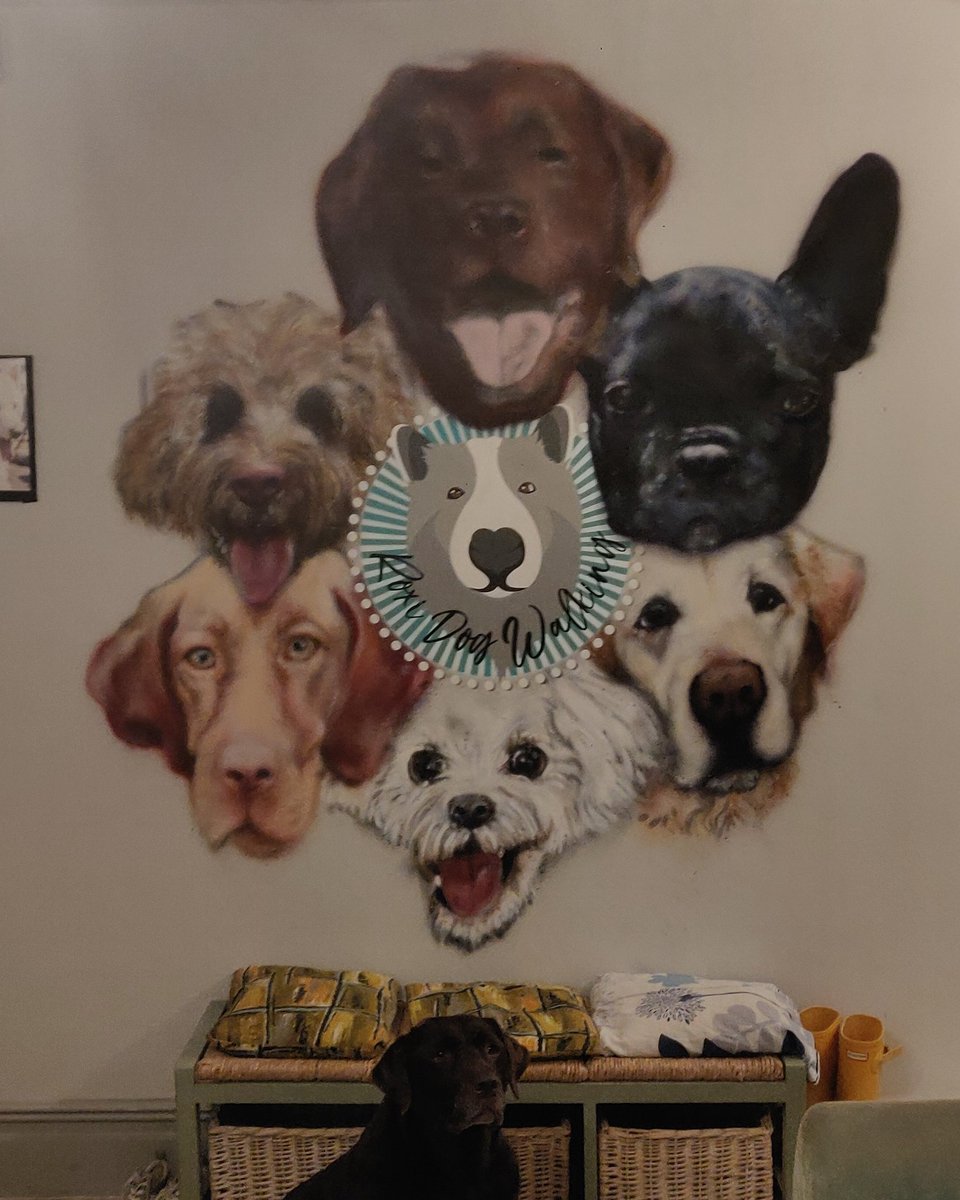 SinnaOne's tweet image. Doggomural for Roxi Dog Walking. Reminded me how much I love painting dogs in spray paint. Eric on the pose too.#dogs #dogsoftwitter