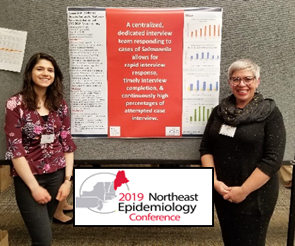 YaleEIP's tweet photo. @YaleEIP and @CTDPH #FoodCORE team allowed for rapid interview response, interview completion, and high rates of attempted case interviews when responding to reported Salmonella cases in Connecticut. #2019NortheastEpi https://t.co/QJ7Mqtu7Za