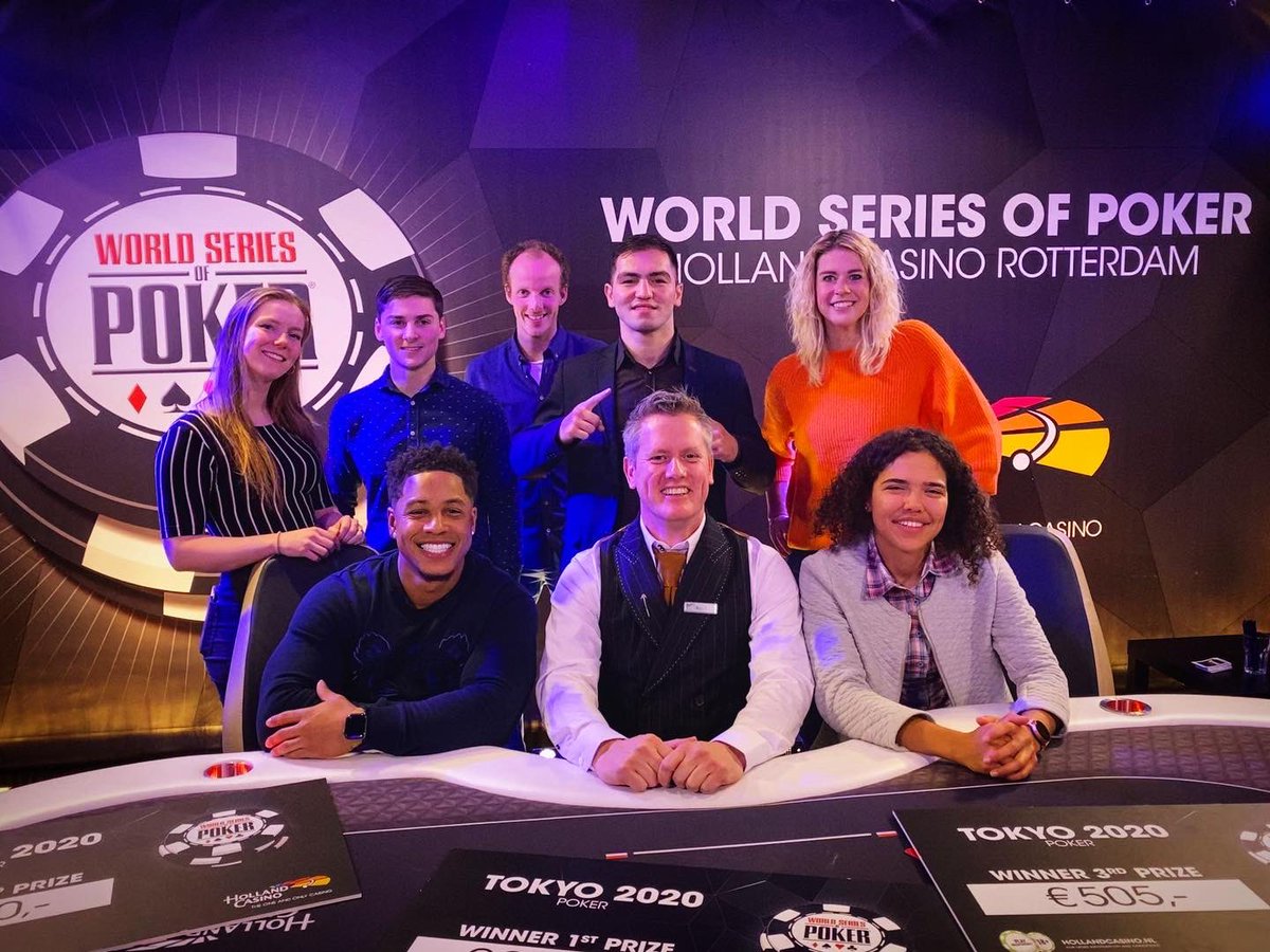 Tijdens mooie @RdamTopsport avond voor R’damse potentiële #Olympiërs mogen spreken over doelen stellen, focus & doorzetten. Vervolgens #spoedcursus #poker en mochten we los aan finaletafel @WSOP @hollandcasino. Good job all👏🏼👏🏼en succes in jullie route naar Tokyo!💪🏼 #010naarTokyo