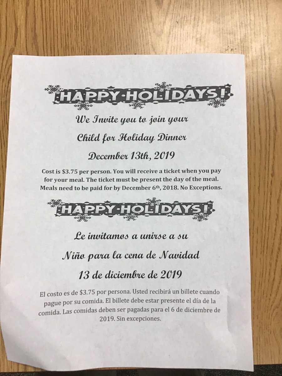 CSIC457's tweet image. Come enjoy lunch with us on December 13th. Call the office or bring money to the office to get a ticket.