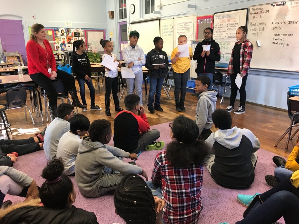 It's Election Day at Lincoln ... the first in many years, and of many more to come!!  Today, 5th grade Student Council presidential hopefuls addressed their classmates in one last effort to secure their votes.
#lincolnleaders