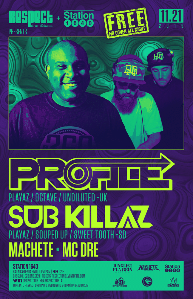 RespectClub's tweet photo. #TONIGHT : FREE pre-Thanksgiving ‘Give Back’ feat. @djprofile + @SubKillaz @djMachete #mcDre at @station1640 **FREE ENTRY / NO COVER ALL NIGHT! https://t.co/PFWUdOhdGh