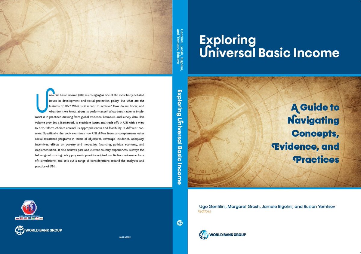 1/6 Your one-stop-shop on universal #BasicIncome out next week! The book is not pro/against #UBI, but offers a practical framework to identify contexts and weigh parameters which make UBI more/less likely to be appropriate and feasible. How to do that? Check out its contents!