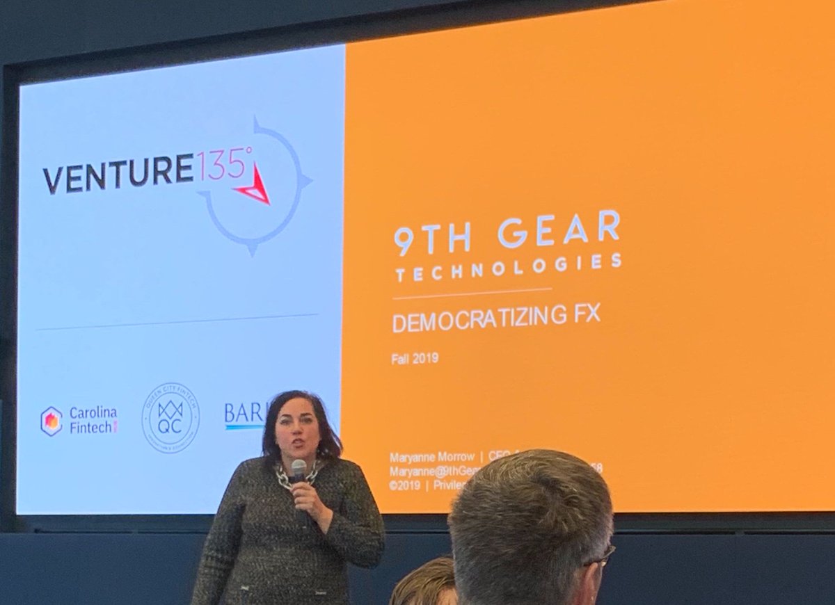 Earlier today, our <a href="/9thGearTech/">9th Gear Tech</a> #CEO @Maryanne9thGear pitched at the third annual Venture 135 #Conference, showcasing top #FinTech #startups to #venture capital #investors and #finance executives, including companies like <a href="/Oracle/">Oracle</a>. Learn more via hubs.ly/H0lX9QQ0