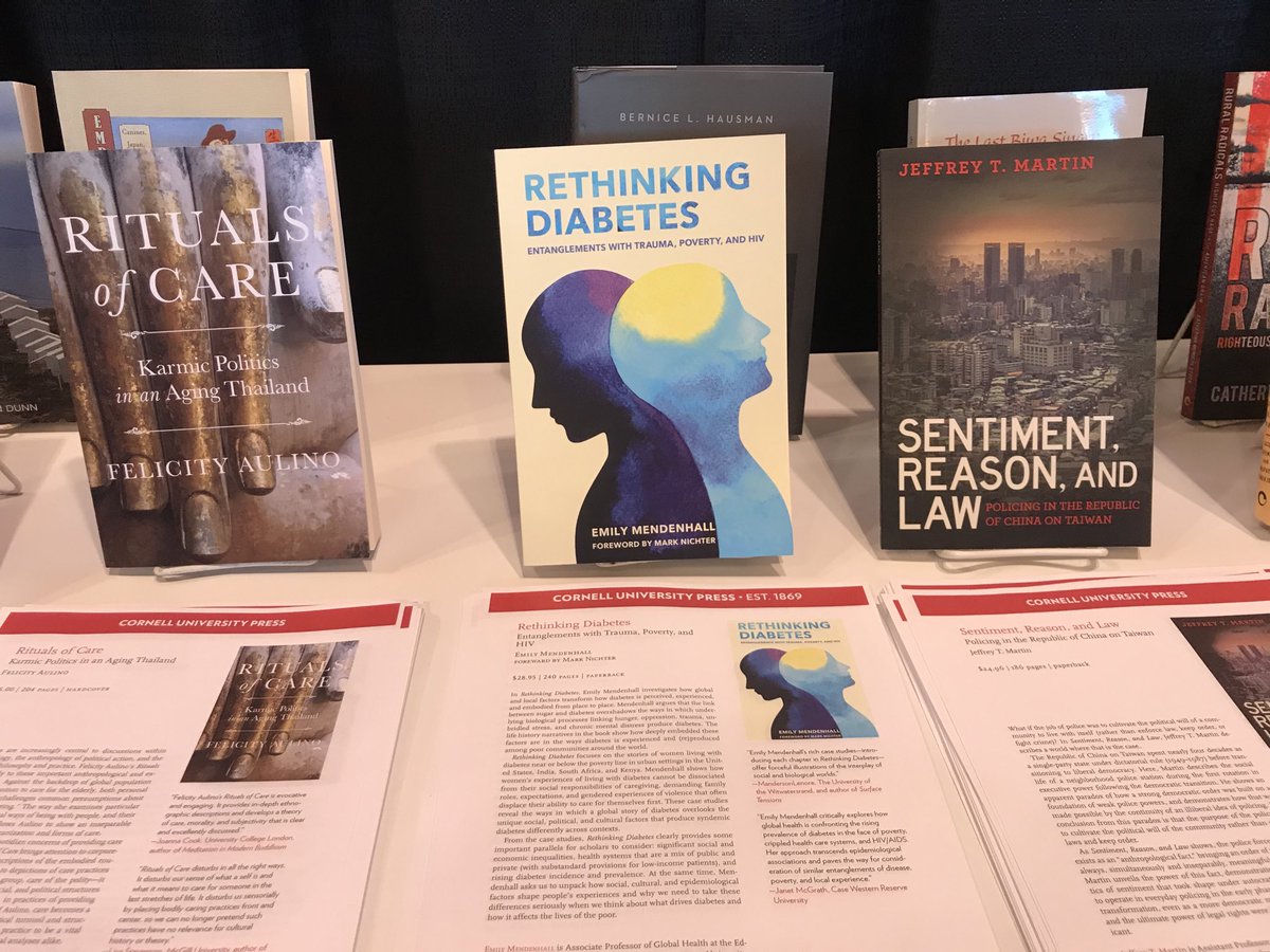 mendenhall_em's tweet photo. So fun to see #RethinkingDiabetes on display @CornellPress at #AAACASCA2019 https://t.co/0znW2r2LWT