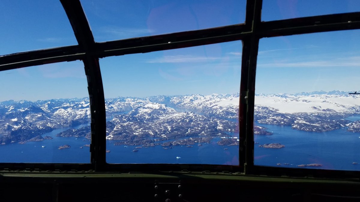#throwbackthursday  Pictures of #Greenland taken from the #B25 on it's return from #Italy after filming #Catch22 on <a href="/Hulu/">Hulu</a> ! 🛩️
