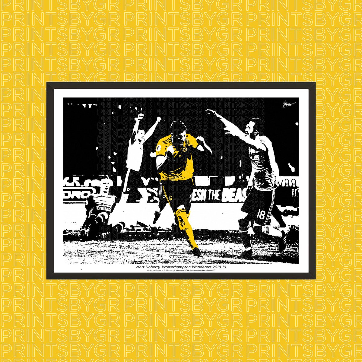 GeorgeRinaldi's tweet photo. Wolves competition time.

Giving away some artwork from last season - Joao Moutinho, Raul Jimenez and Matt Doherty.

RT and Follow to win one of your choice. Winner to be drawn at random on 8th December for Christmas delivery. #WWFC https://t.co/nUIBlfjuL1